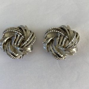 Vintage Roma Jewelry silver clip on earrings